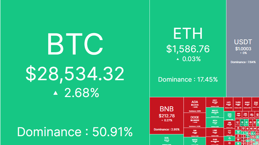 The crypto marketâ€™s performance