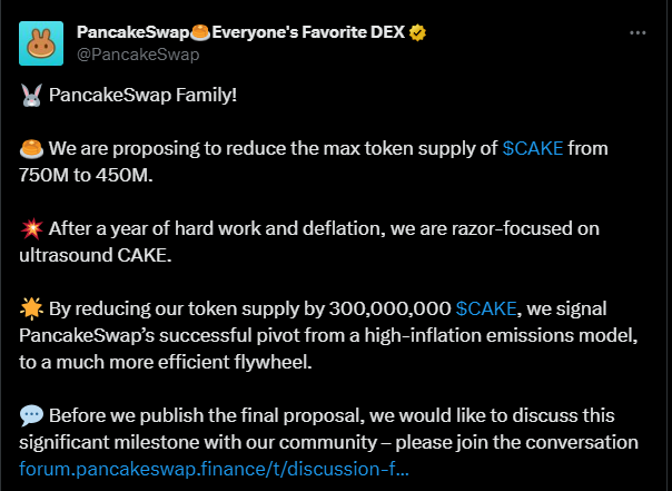 The cake burn announcement