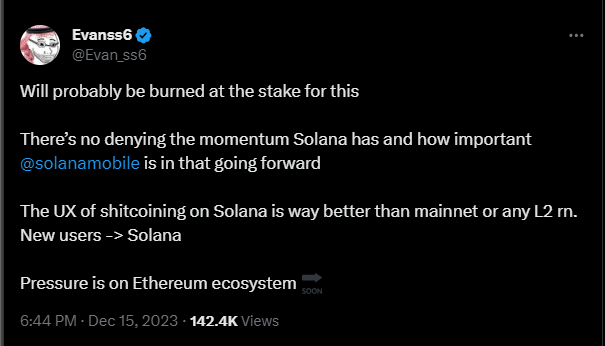 Pressure on the ethereum ecosystem