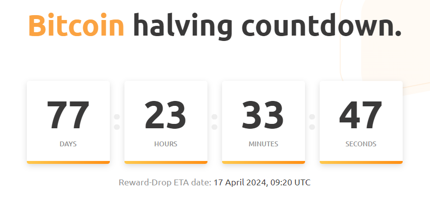 The bitcoin halving countdown