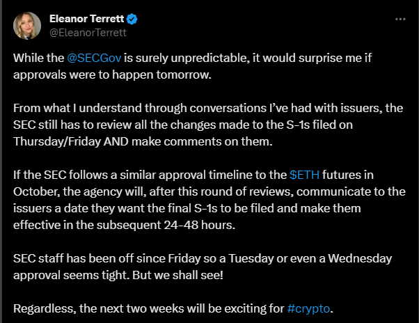 Bitcoin the sec is reviewing s-1 filings