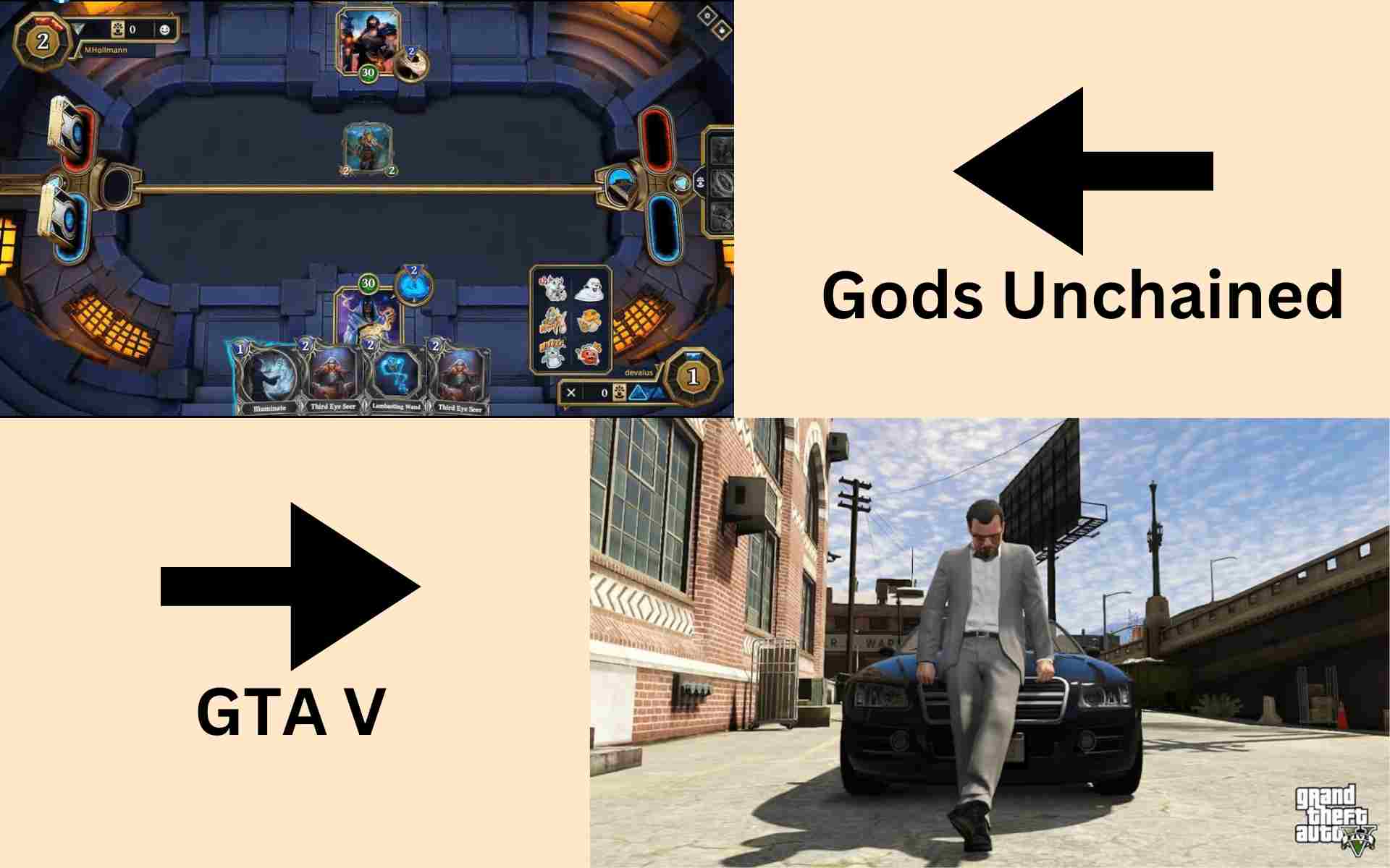 Gods unchained vs gta v 2