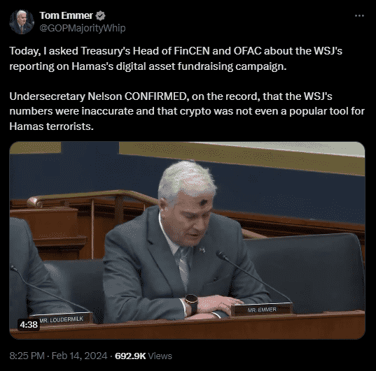 Nelson testifies before the house financial services committee