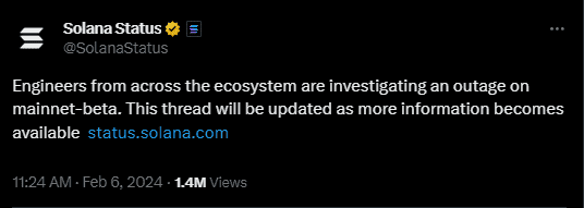 The solana network crash