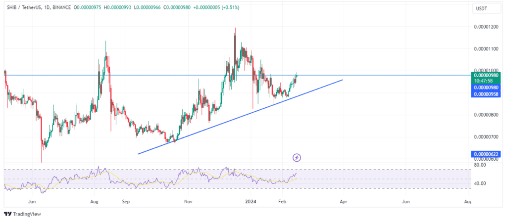 Shiba inuâ€™s price chart