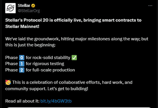 The stellar smart contract announcementâ 