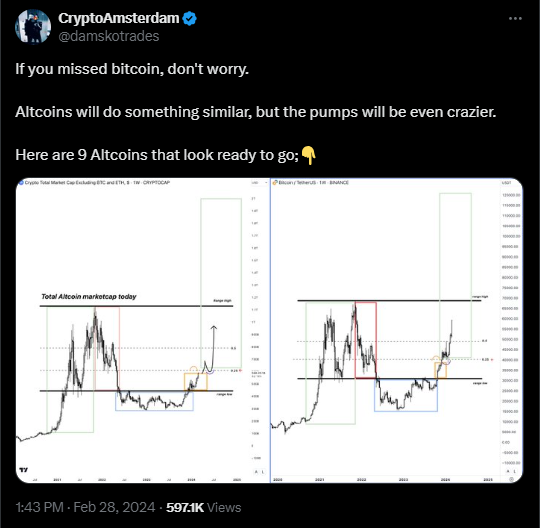 Crazier pumps on the altcoins