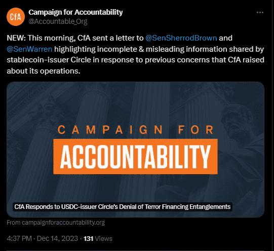 Circle bashed by campaign for accountability