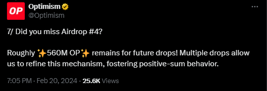 Optimismâ€™s incoming airdrops