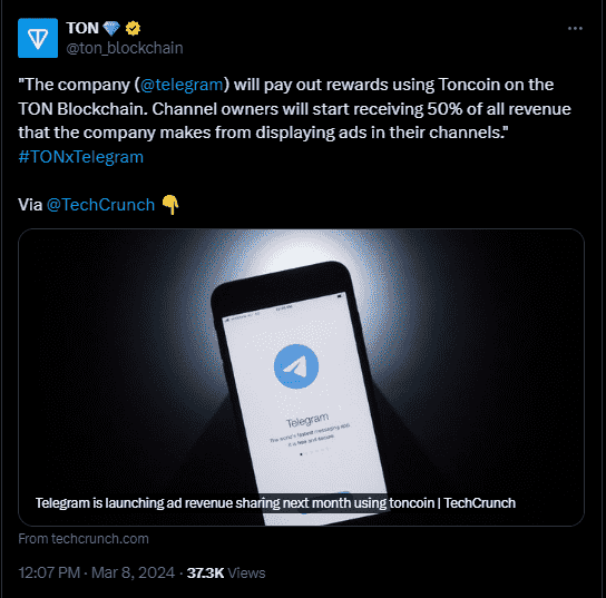 The TON/Telegram announcement