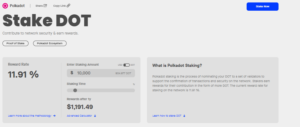 crypto Polkadotâ€™s APY