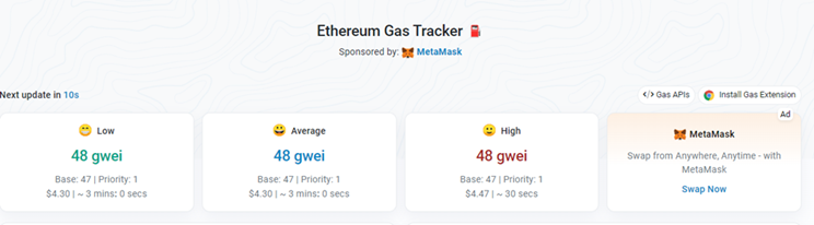 Ethereum Gas Tracker