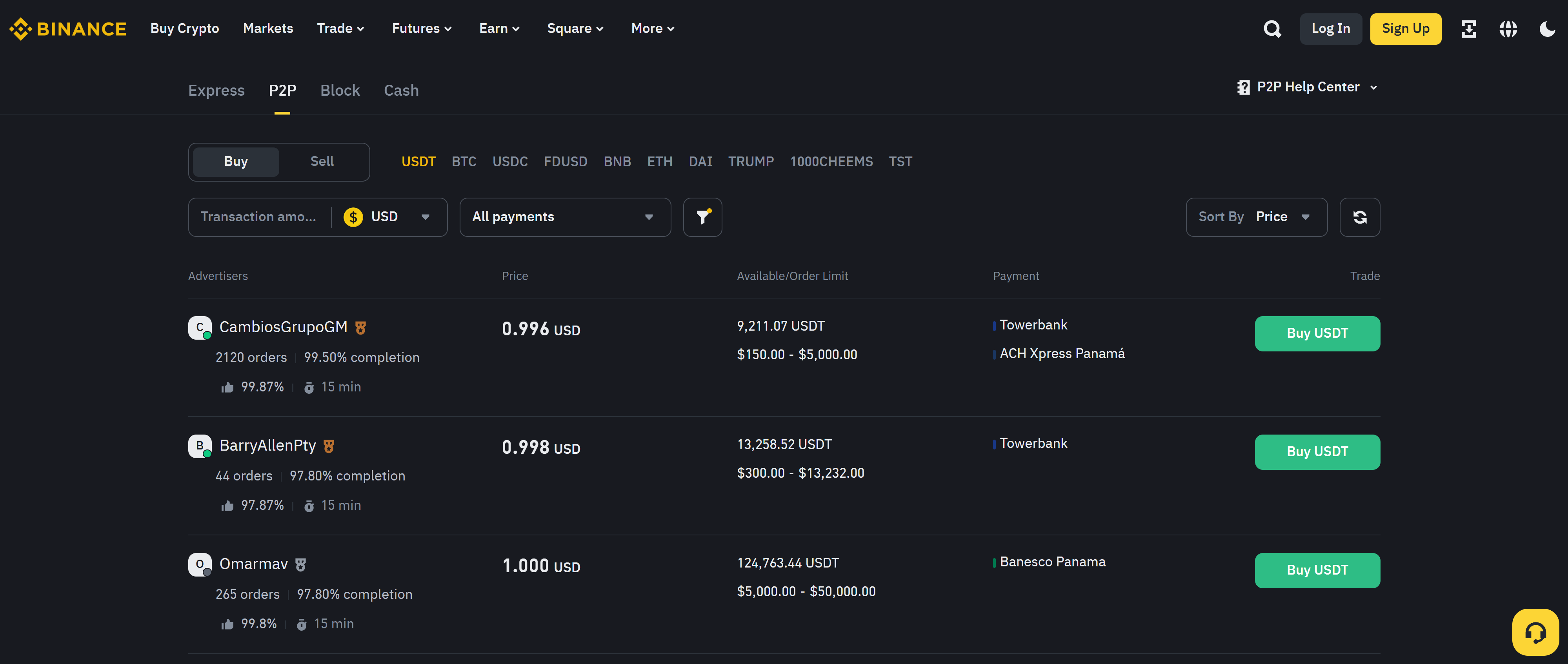 Buying pepe on binancep2p
