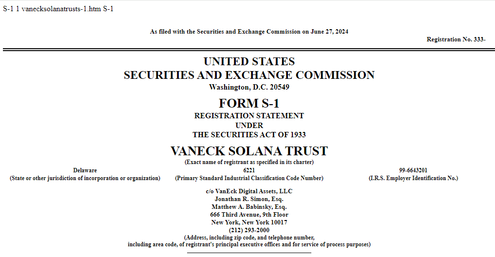 Vaneck solana etf