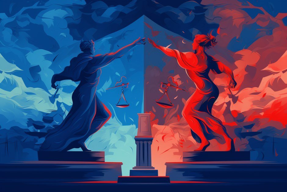 Rbkasr give me an illustration showing two companies fighting i 681ae94c 8f06 420f 9804 e18088b47849 1 1