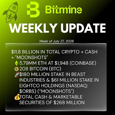 Bitmine Weekly Update